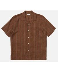 Universal Works - Road Shirt Stripe Linen S - Lyst