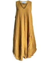WINDOW DRESSING THE SOUL - Mustard Stripe Wdts Mischa Balloon Dress M - Lyst