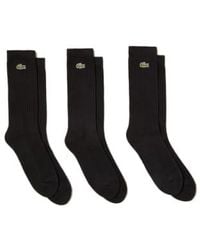 Lacoste - Sport Socks 3 Pack Ra2099 Triple Black - Lyst