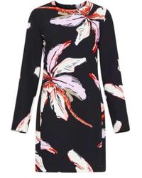 Marella - Palm Print Cady Short Dress - Lyst