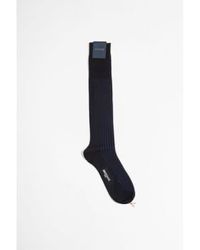 Bresciani - /cotton Blend Long Socks Blue/elettirico M - Lyst