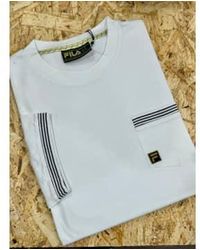 Fila - Otto Pocket T-shirt Blanc De / Large - Lyst