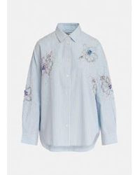 Essentiel Antwerp - Blaues und weißes streifen hemd hemd - Lyst