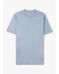 John Smedley - Herren-lorca-t-shirt in mirage blau - Lyst