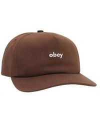 Obey - Lowercase Hat 5 Men's Panel T.u. - Lyst