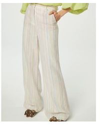 FABIENNE CHAPOT - Remi Striped Trousers Lime Light Xs/34 - Lyst