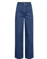 Numph - Pantalon en jean bleu moyen nuamber - Lyst