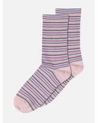 mpDenmark - Ada Ankle Socks Silver Pink 37-39 - Lyst