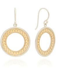 Anna Beck - Open Circle Drop Earrings Plated - Lyst