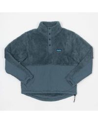 Kavu - Balsa sherpa pullover fleece in blaugrün blaublau - Lyst