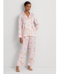 Ralph Lauren - Satin Notch Collar Floral Pyjamas Medium - Lyst