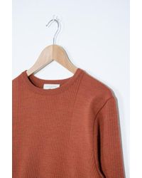 Kestin Hare Rust Japanese Crew Neck Sweater - Orange