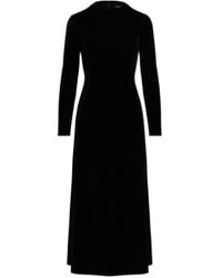 Ralph Lauren - Velvet Long Sleeve Day Dress M - Lyst