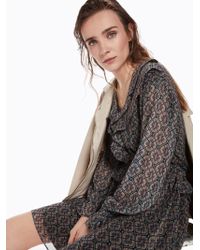 Maison Scotch Vestido volante de voile - Negro