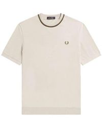 Fred Perry - Crew neck pique t -shirt - Lyst
