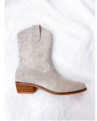 Dwrs Label - Stone Suede Western Boots - Lyst