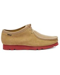 Clarks Suede Wallabee Gore-tex Lace-up Shoes in Sand (Black) for Men | Lyst