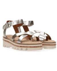 Maruti - Sandales en cuir kiki en argent - Lyst