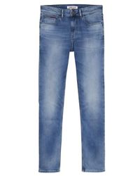 Tommy Jacob Mid Blue Dynamic Stretch Fit Scanton Jeans for Men -