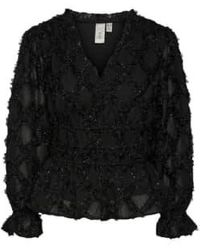 Y.A.S - Harlie detaillierte bluse in schwarz - Lyst