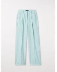 Luisa Cerano - Wide Leg Trousers With Pleats Mineral Uk 10 - Lyst