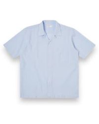 Universal Works - Camp ii shirt onda cotton 30669 bleu pâle - Lyst