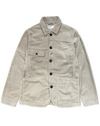 Universal Works - Jumbo Cord Patched Mill Bakers Jacket Stone S - Lyst