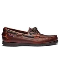 Sebago - Docksides Endeavor Waxed Leather And Gum - Lyst