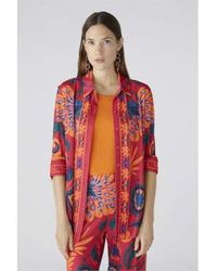 Ouí - Luxe Jersey Printed Shirt /orange / 36 - Lyst