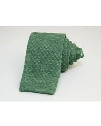 40 Colori - Solid Melange Linen Knitted Tie Light /brown/green - Lyst