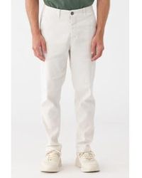 Transit - Regular Fit Cotton/linen Chinos Ice Extra Large - Lyst
