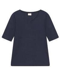 Cashmere Fashion - The shirt project organic baumwolle-modal-mix shirt v-ausschnitt halbarm - Lyst