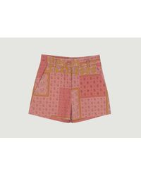 Sessun Cotton Shorts With Fancy Pattern Lucca - Red