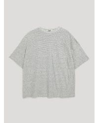 YMC - Triple Stripe T Shirt Ecru - Lyst