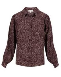Zusss - Blouse With Wide Sleeves Print Chocolate Small - Lyst