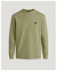 Belstaff - Tarn Long Sleeved Sweatshirt Col: Aloe Xxl - Lyst