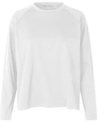 Rabens Saloner - Urd t-shirt mit offenem rücken, weiß - Lyst