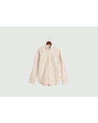 GANT - Straight Striped Shirt In Cotton Poplin - Lyst