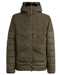 C.P. Company - C.P. Shell-R Mixed Goggle Jacket Ivy - Lyst