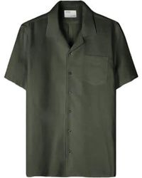 COLORFUL STANDARD - Camisa manga corta lino ver cazador - Lyst