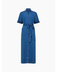French Connection - Zaves Chambray Dress Or Light Vintage - Lyst