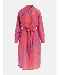 Essentiel Antwerp - Foxglove Silk Shirt Dress - Lyst