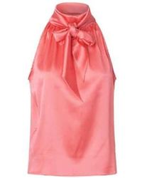 Charlotte Sparre - Silk Satin Bow Top Xs - Lyst