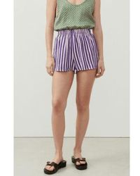 American Vintage - Shaning Stripe Shorts S - Lyst