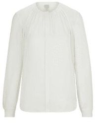 BOSS - Biralana Silk Grandad Collar Shirt Col: 674 Bright , Size: 12 14 - Lyst
