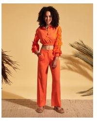 VALERIE KHALFON - Camisa trituración en naranja - Lyst