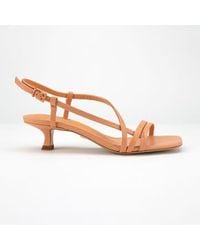 Lola Cruz - Pale Orange Winda Kitten Heel Sandals - Lyst