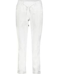 Red Button Trousers - Tessy Crop jogger White 34 - Lyst