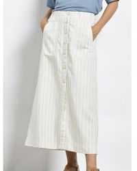 Mat De Misaine - Jivers Skirt Linen And Cotton Stripe Raye Tablier - Lyst