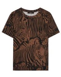 Weekend by Maxmara - Eloisa Zebra Print T Shirt Xs - Lyst